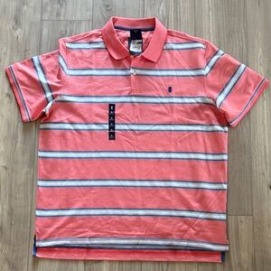 NWT Izod Striped Polo Shirt Men’s Size XL Performance Stretch